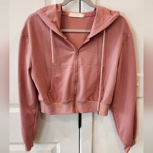 Cozy Pink Zip-Up Hoodie